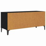 vidaXL Meuble TV avec tiroir Chêne noir 100 x 34 5 x 44 5 cm