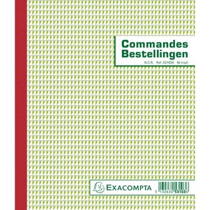 Manifold Commandes 21x18cm 50 Feuillets Triple Autocopiant Billingue - Blanc - X 5 - Exacompta