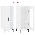 vidaXL Buffet blanc 34 5x34x90 cm bois d'ingénierie