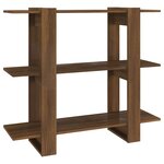 vidaXL Bibliothèque/Séparateur de pièce Chêne marron 100x30x87 cm