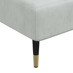 vidaXL Canapé-lit en forme de L gris clair 279x140x70 cm velours