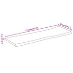 vidaXL Dessus de table 120x40x2 5 cm bord vivant bois massif manguier