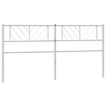 vidaXL Tête de lit métal blanc 180 cm