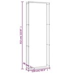 vidaXL Portant de bois de chauffage Noir mat 110x28x312 cm Acier