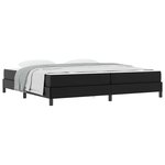 vidaXL Cadre de lit avec matelas Noir 200 x 200 cm tissu