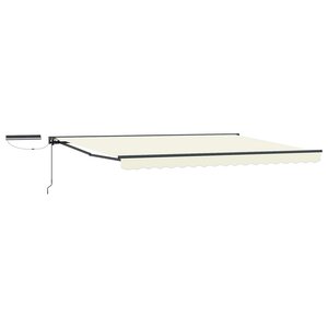 vidaXL Auvent rétractable électrique Crème et Anthracite 4 5 × 3 5 m