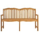 vidaXL Banc en Bois Sculpté en Rose 155 x 60 x 94 cm Naturel