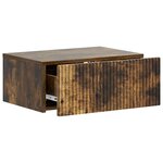 vidaXL Cabinet de chevet mural Chêne fumé 49 x 34 5 x 20 cm