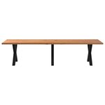 vidaXL Table à manger marron clair bois de chêne massif rectangulaire