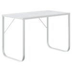 vidaXL Bureau d'ordinateur Blanc 110x60x73 cm Aggloméré
