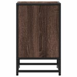 vidaXL Tables de chevet 2 Pièces chêne marron bois d'ingénierie et métal