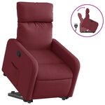 vidaXL Fauteuil inclinable rouge bordeaux tissu