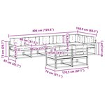 vidaXL Ensemble de canapés d'extérieur 6 Pièces Blanc et anthracite