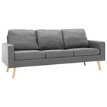 vidaXL Ensemble de canapés 2 Pièces Tissu Gris clair