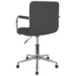 Chaise fauteuil siège pivotante de bureau informatique étude foncé tissu gris 02_0024125