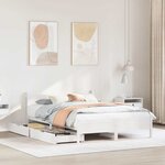vidaXL Cadre de lit sans matelas blanc 120x190 cm bois de pin massif