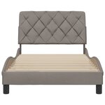 vidaXL Cadre de lit sans matelas taupe 100x200 cm tissu