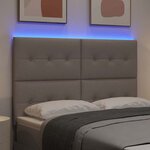 vidaXL Tête de lit LED avec des lumières à LED Taupe 144 cm Polyester
