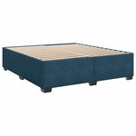 vidaXL Sommier à lattes de lit et matelas bleu 180x200 cm velours