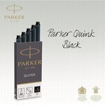 PARKER blister de 10 cartouches Quink pour Stylo plume  encre noire