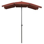 vidaXL Parasol de jardin avec mât 200x130 cm Terre cuite