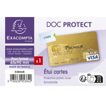 Etui De Protection Pour Carte Bancaire Pvc Lisse 20/100e - Cristal - X 10 - Exacompta