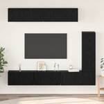 vidaXL Ensemble de Meubles TV 6 Pièces Chêne Noir 30 5 x 30 x 90 cm