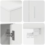 vidaXL Ensemble de meuble TV 4 pièces 4 Pièces Blanc Bois d'ingénierie
