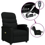 vidaXL Fauteuil électrique de massage Noir Tissu