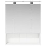 vidaXL Armoire Miroir de Salle de Bain Blanc 60 x 14.5 x 70 cm