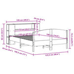 vidaXL Lit bibliothèque sans matelas 120x190 cm bois de pin massif