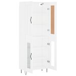 vidaXL Buffet haut Blanc 69 5x34x180 cm Bois d'ingénierie