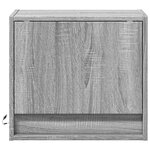 vidaXL Tables de chevet murales avec lumières LED 2 Pièces sonoma gris