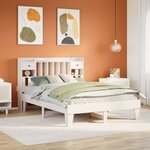 vidaXL Cadre de lit sans matelas blanc 140x200 cm bois de pin massif