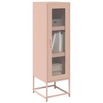 vidaXL Buffet haut rose 36x39x123 cm acier laminé à froid
