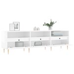 vidaXL Meuble TV blanc brillant 150x30x44 5 cm bois d'ingénierie