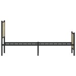 vidaXL Cadre de lit en métal sans matelas chêne sonoma 140x190 cm