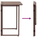VidaXL Table de jardin pliante marron 90 x 51 x 75 cm polyrotin