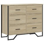 vidaXL Commode chêne sonoma 91x35 5x74 5 cm bois d'ingénierie