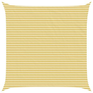 vidaXL Voile d'ombre Jaune et blanc 7 x 7 m HDPE