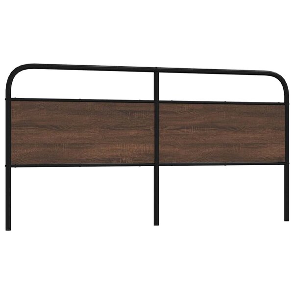 vidaXL Tête de lit chêne marron 190 cm acier et bois d'ingénierie