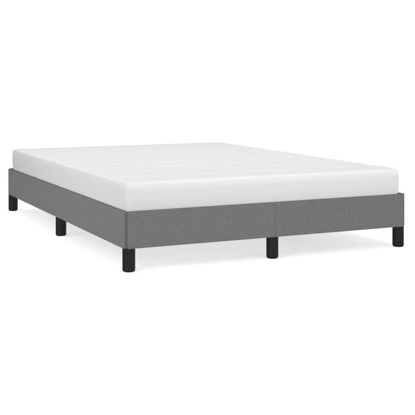 vidaXL Cadre de lit sans matelas gris foncé 140x200 cm tissu