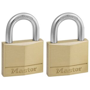 Master lock cadenas 2 pcs laiton massif 40 mm 140eurt