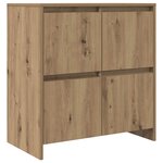 vidaXL Buffets 2 Pièces chêne artisanal 70 x 41 x 75 cm Bois d'ingénierie