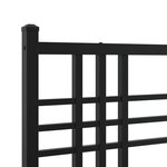 vidaXL Cadre de lit métal sans matelas avec tête de lit noir 100x190cm