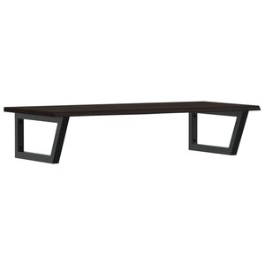 vidaXL Étagère de vasque murale acier et bois de chêne massif