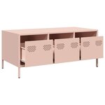 vidaXL Table basse rose 101 5x50x43 5 cm acier laminé à froid