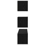 vidaXL Meuble TV mural 4 Pièces Chêne noir 80 x 30 x 30.5 cm