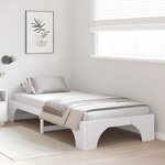 vidaXL Cadre de lit Blanc 197 x 97 x 30 cm Bois massif en pin