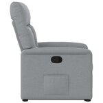 vidaXL Fauteuil inclinable Gris clair Tissu